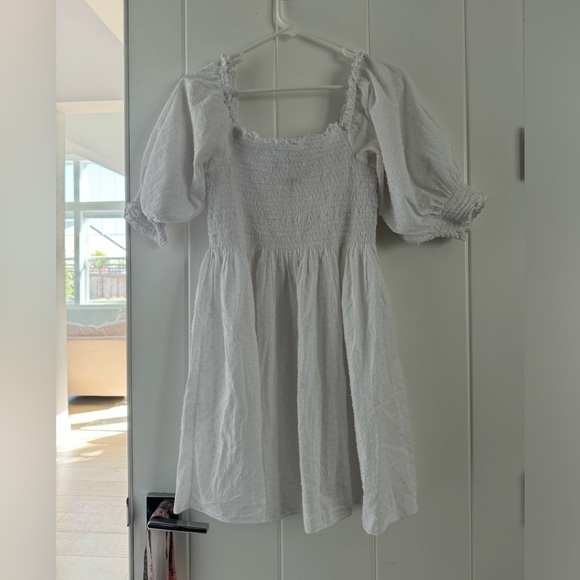 Hill House The Athena Nap Dress in Sheer White Swiss Dot large - Picture 5 of 8